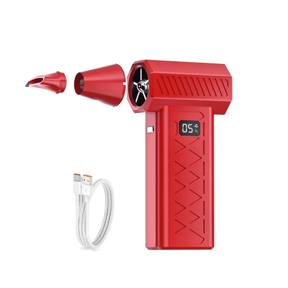 Brushless Electric Air Duster Turbo Jet Fan Violent Fan 6 Gears Adjustable 600000 RPM Cleaning Blower Portable Blowing Snow Tool