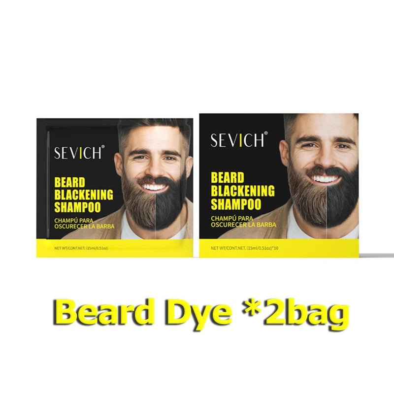 Beard Dye Shampoo Instant Hair Dye Black Beard Shampoo For Men Fast Blackening White Beard Dye Temporary Hair Colouring Cream