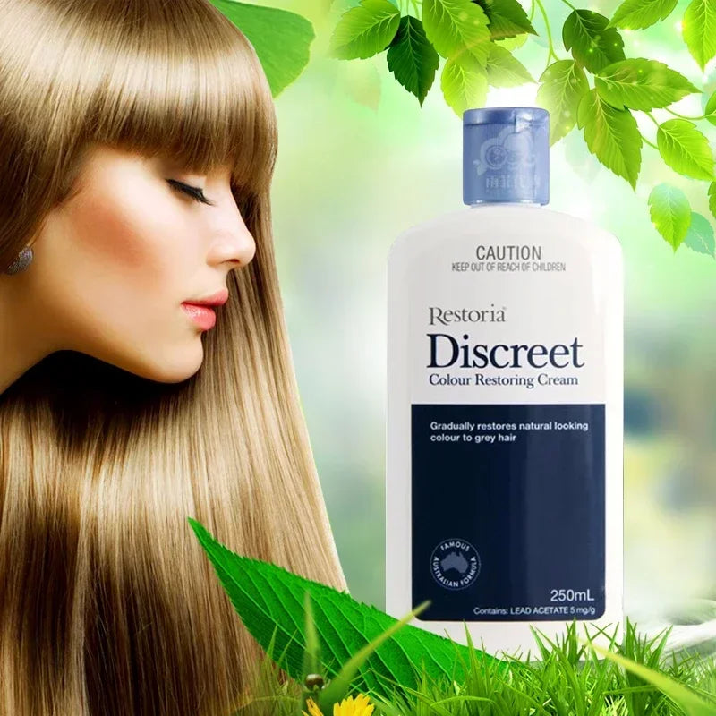 250ml Restoria Discreet Colour Restoring Cream,Grey Hair Treatment Reduce Grey Hair Care - Suitable for Men Women Shampoo