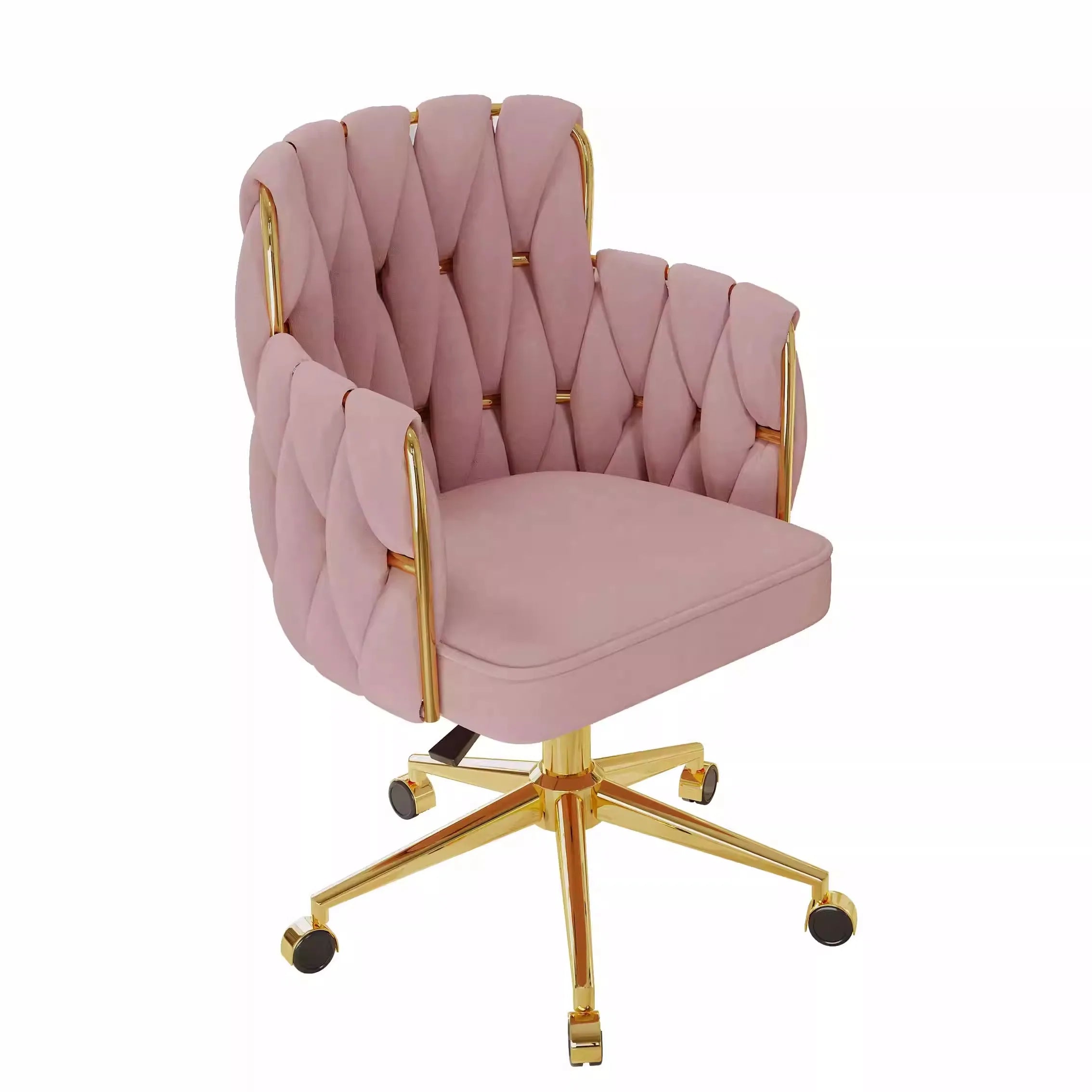 Anchor Gaming Chair Light Luxury Bedroom Girls Makeup Chair Gold Lift Feet Textured Material Office Computer Chair