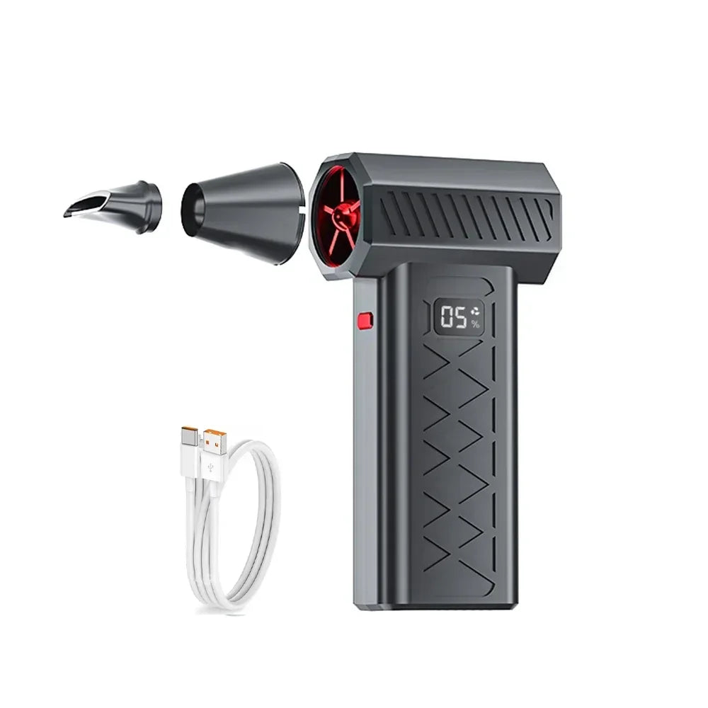Brushless Electric Air Duster Turbo Jet Fan Violent Fan 6 Gears Adjustable 600000 RPM Cleaning Blower Portable Blowing Snow Tool