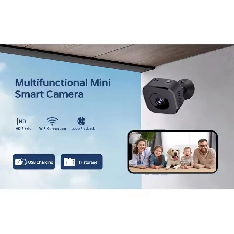 1080P HD Mini WiFi Camera Indoor Safety Security Surveillance Baby Monitor Night Vision Camcorder IP Cam Audio Video Recorder