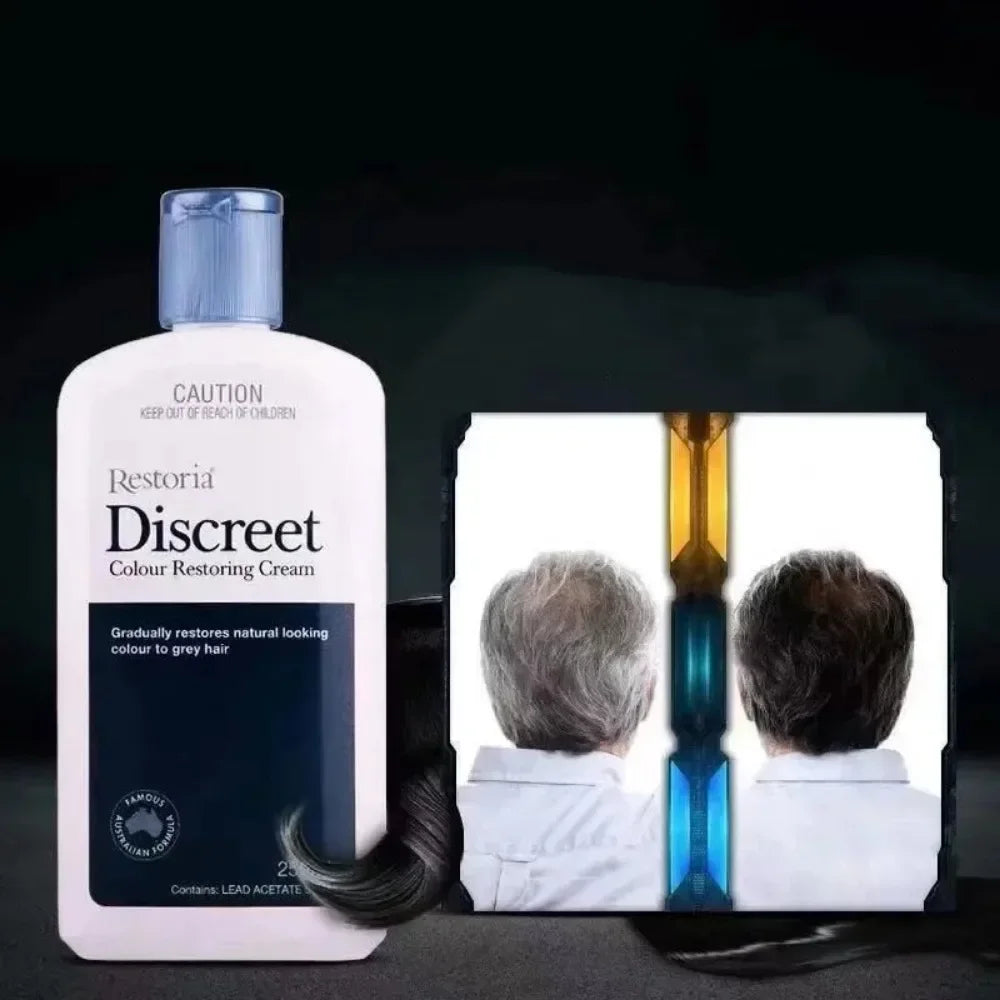 250ml Original Restoria Discreet Colour Restoring Cream Lotion Hair Care Reduce Grey Hair for Men and Women Hair Treatments