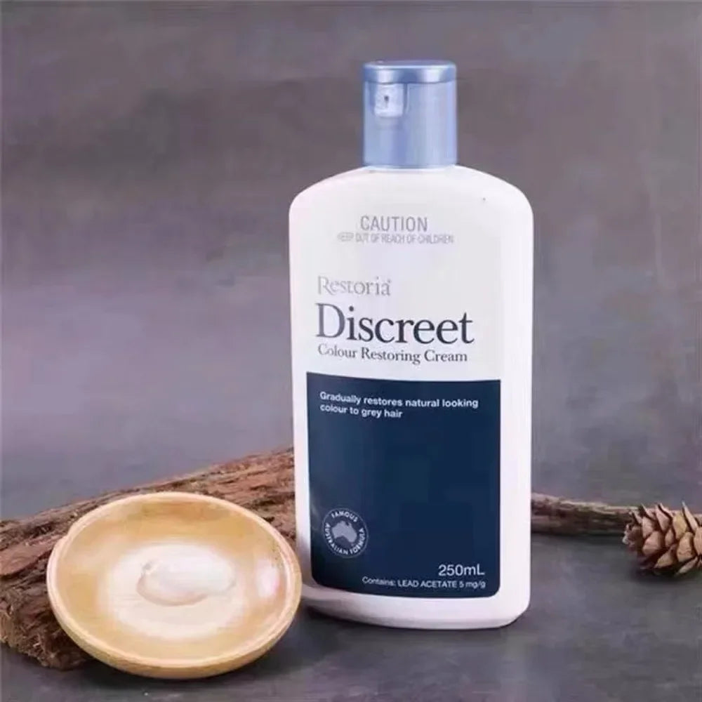 250ml Original Restoria Discreet Colour Restoring Cream Lotion Hair Care Reduce Grey Hair for Men and Women Hair Treatments