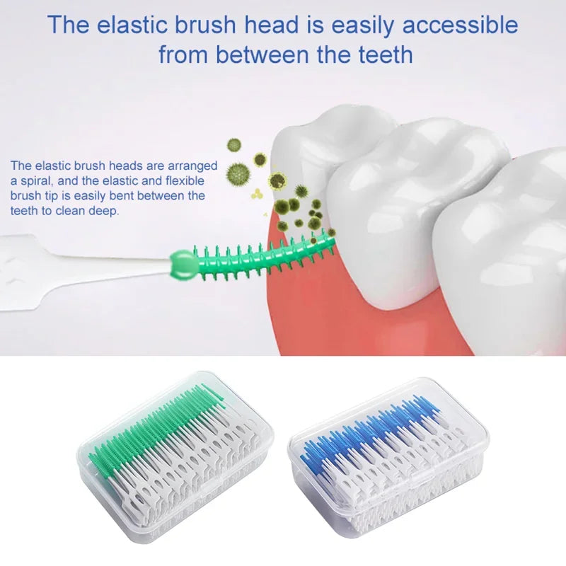 200Pcs/box Dental Floss Stick Tooth Cleaning Interdental Brush Dental Floss Pick Oral Hygiene Care Ultra-Fine Dental Floss