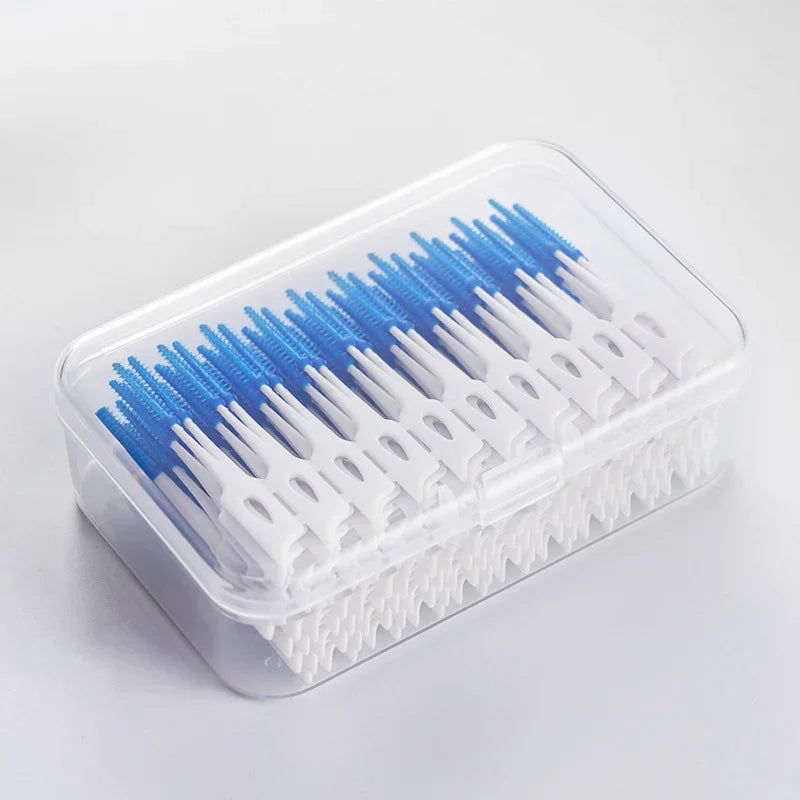 200Pcs/box Dental Floss Stick Tooth Cleaning Interdental Brush Dental Floss Pick Oral Hygiene Care Ultra-Fine Dental Floss