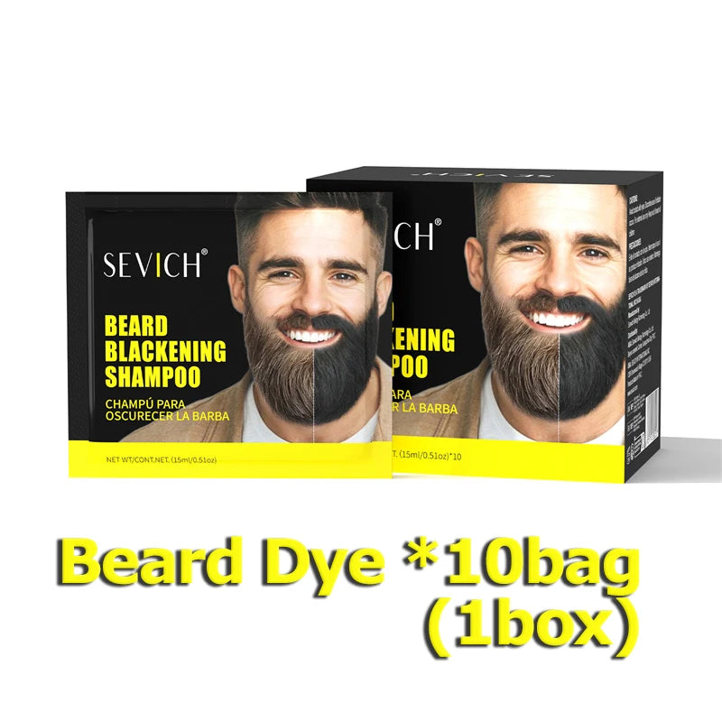 Beard Dye Shampoo Instant Hair Dye Black Beard Shampoo For Men Fast Blackening White Beard Dye Temporary Hair Colouring Cream