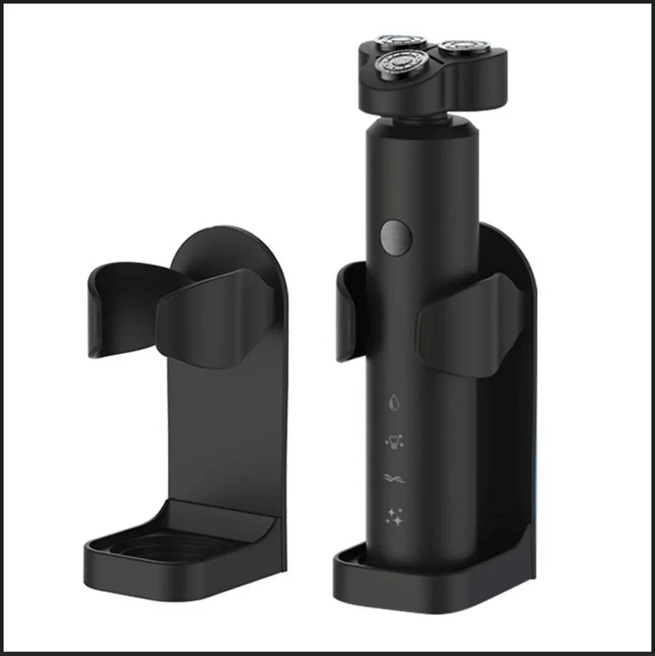 1Pc Bathroom Shaver Rack Wall Mounted Shaving Razor Holder Electric Toothbrush Holder Space Saving Traceless Toothbrush Organiz