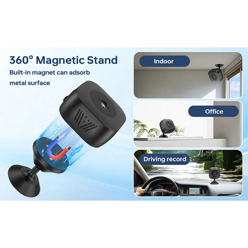 1080P HD Mini WiFi Camera Indoor Safety Security Surveillance Baby Monitor Night Vision Camcorder IP Cam Audio Video Recorder