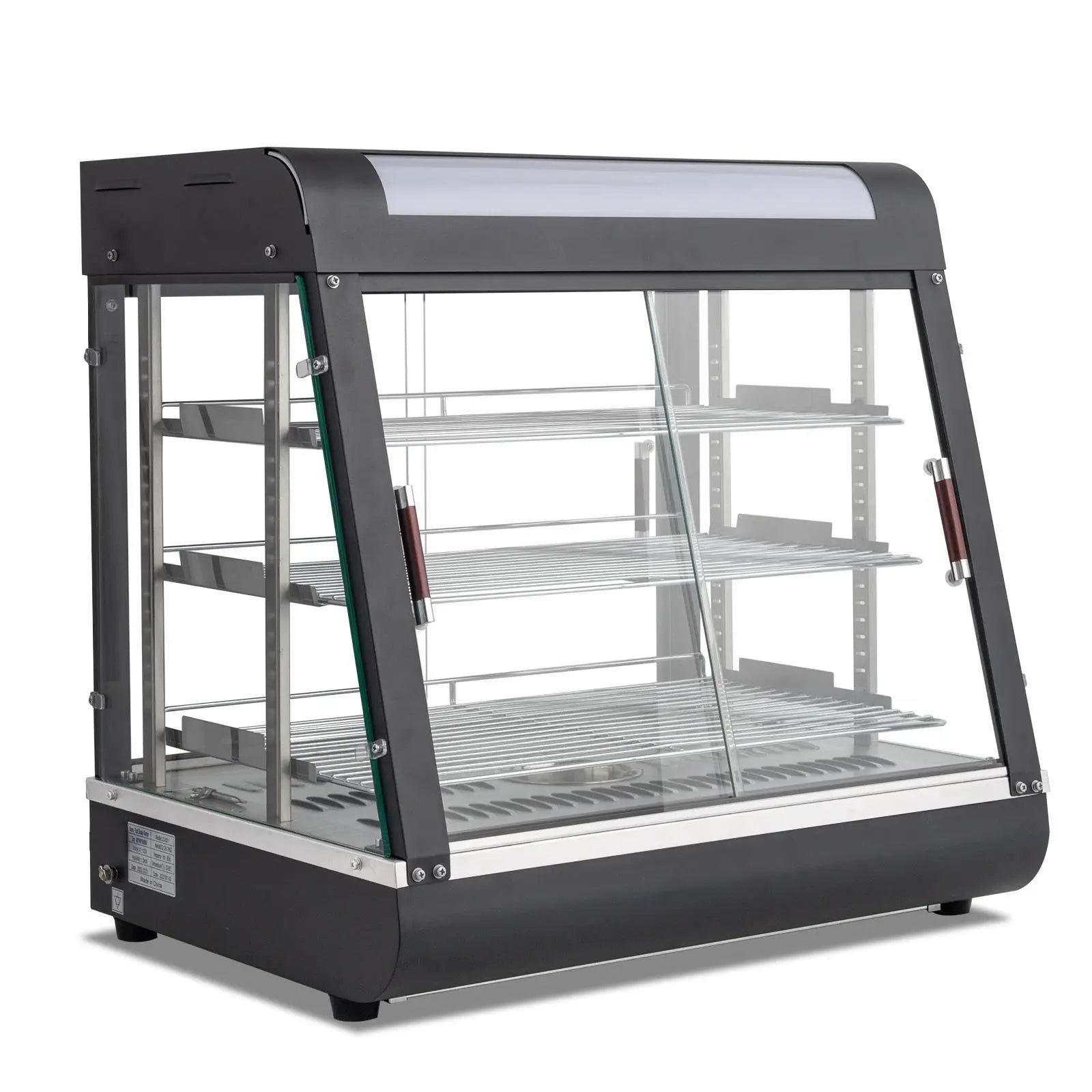 3 Tier 26" Commercial Food Warm Display Countertop Hamburger Pizza Case Catering
