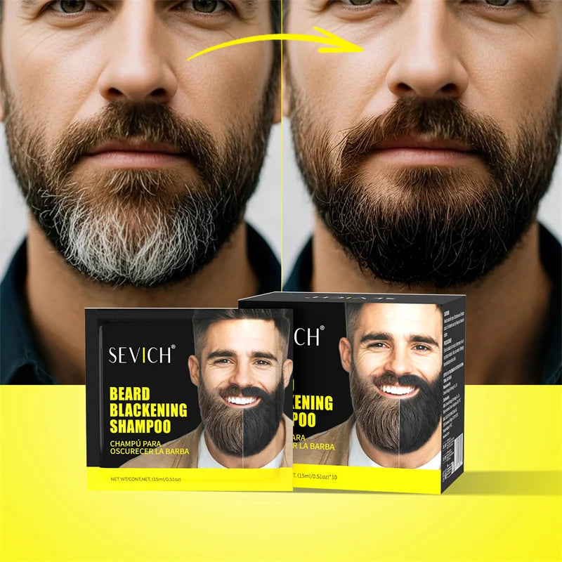 Beard Dye Shampoo Instant Hair Dye Black Beard Shampoo For Men Fast Blackening White Beard Dye Temporary Hair Colouring Cream