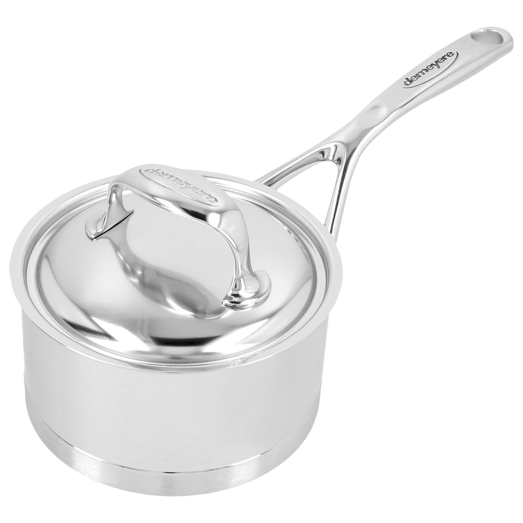 DEMEYERE Atlantis 7 1 L 18/10 Stainless Steel Round Sauce Pan With Lid, Silver