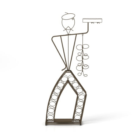 Unique Design Wine Bakers Rack, Freestanding Wine Rack With Storage Bottle, Wine Storage Home Bar For Liquor And Wine, Organizer For Kitchen, Dining Room