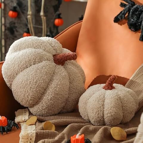 Simulated Pumpkin Plush Pillow 11 X 9.5 Inch 3D Thanksgiving Cushion Shaped Pillow Cozy Fall Decorations Toy Pillows For Thanksgiving Christmas Bedroom Sofa Couch Supplies