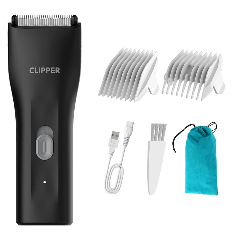 2023Men's Electric Groin Hair Trimmer Pubic Hair Trimmer Body Grooming Clipper for Men Bikini Epilator Rechargeable Shaver Razor