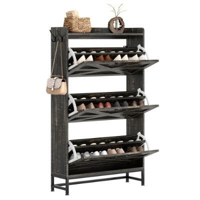 Shoe Cabinet, Entry Home Shoe Cabinet, Entrance Balcony Storage Cabinet, Large Capacity Shoe Rack, Grey