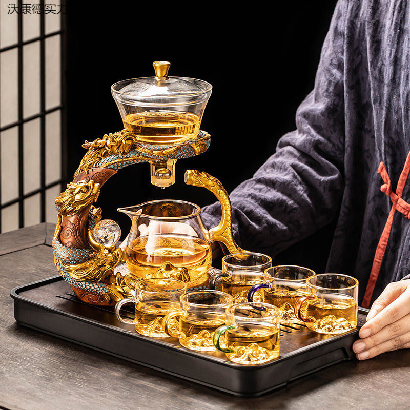 Glass Automatic Tea Set Home Lazy