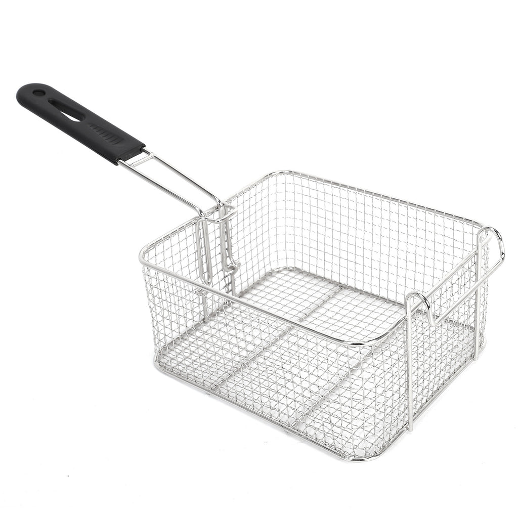 Electric Fryer Silver Stainless Steel Single Cylinder.