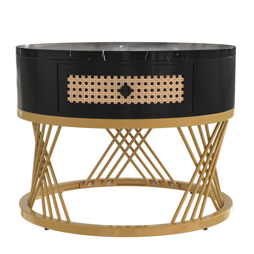 Fibreboard Metal Round Coffee Table