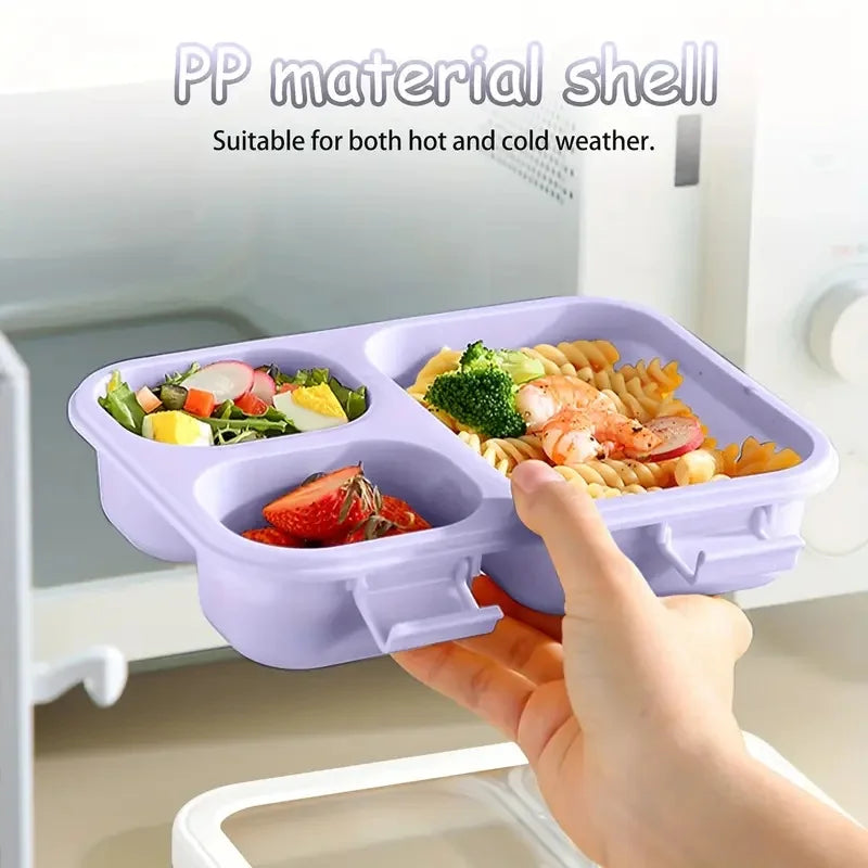 Bento Box Leakproof Lunch Food Storage with Stackable Design Carry Handles Office School for Kitchen Restaurant Use Lunch Box