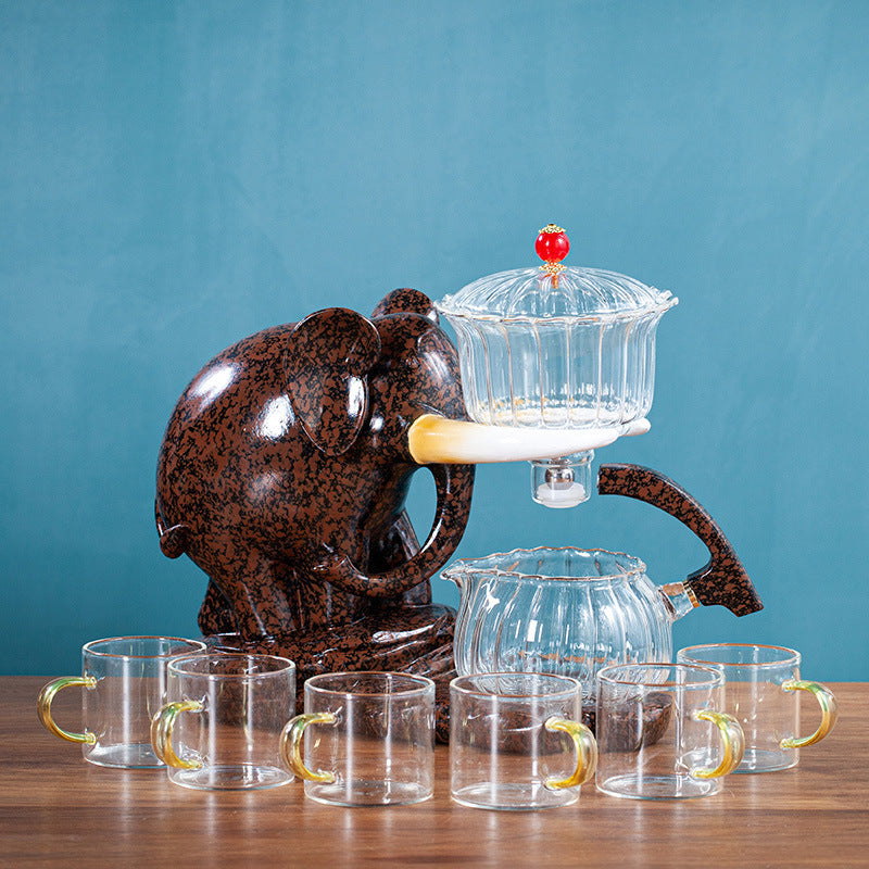 Glass Kung Fu Tea Set Home Jixiang Lazy Automatic Tea Set Office Tea Infuser Company Activity Gifts