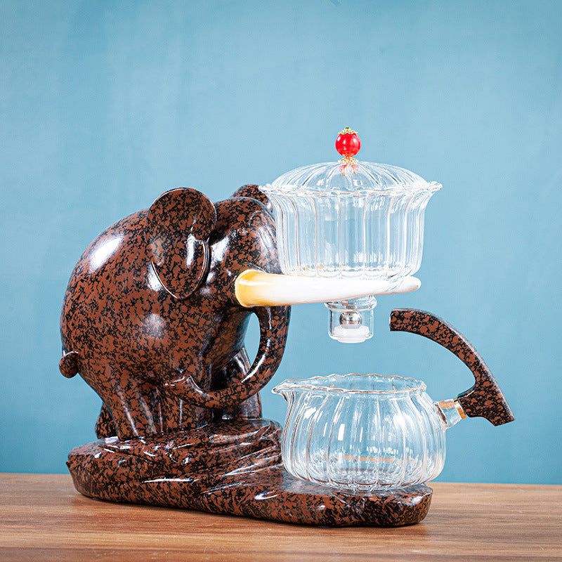 Glass Kung Fu Tea Set Home Jixiang Lazy Automatic Tea Set Office Tea Infuser Company Activity Gifts