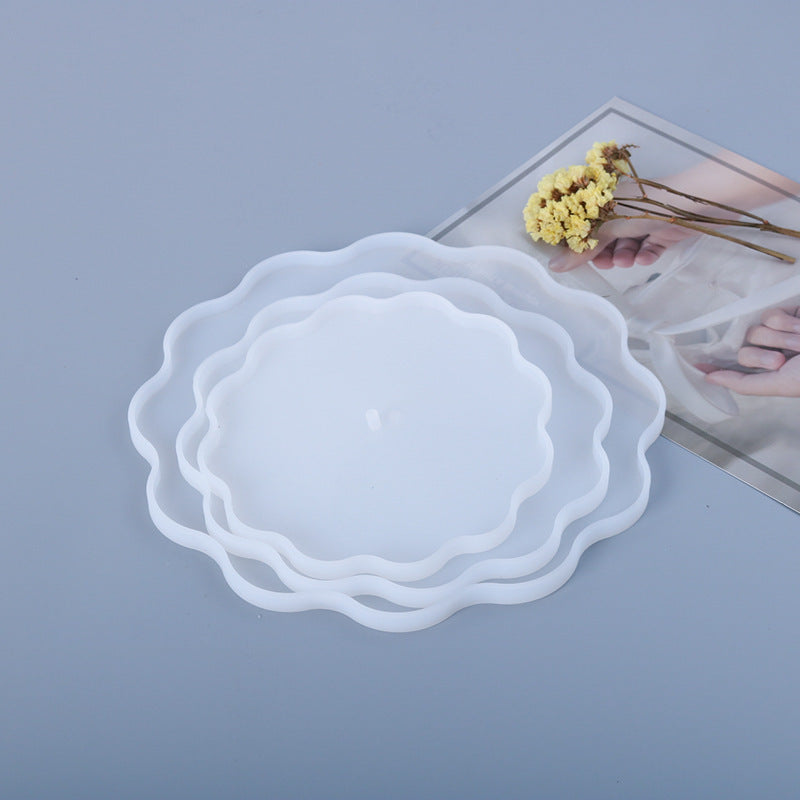 Three-layer Flower-shaped Tray, Fruit Tray, Tea Tray, Set Table, Fruit Silicone Abrasives