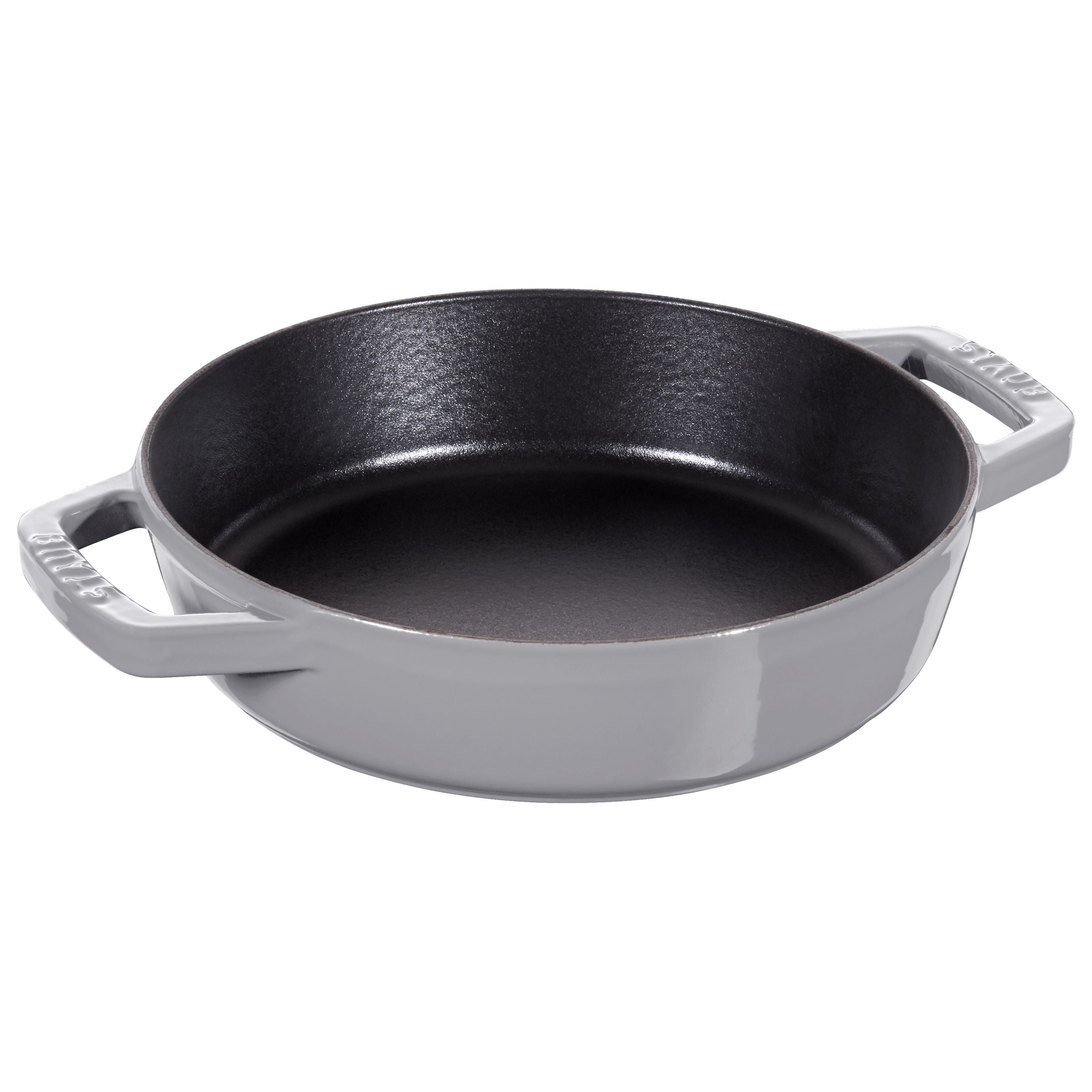 STAUB Pans 20 cm / 8 inch Cast Iron Frying Pan With 2 Handles, Graphite-Grey