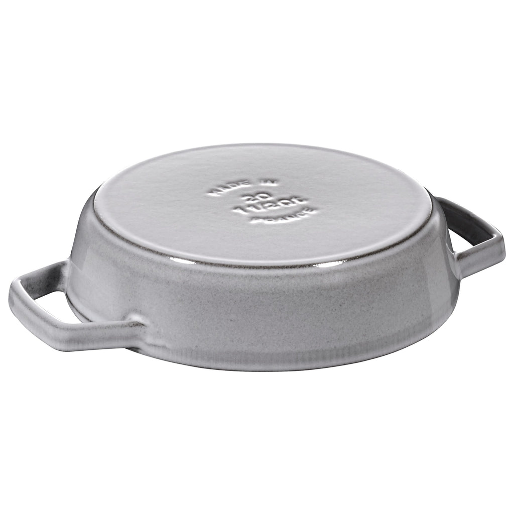STAUB Pans 20 cm / 8 inch Cast Iron Frying Pan With 2 Handles, Graphite-Grey