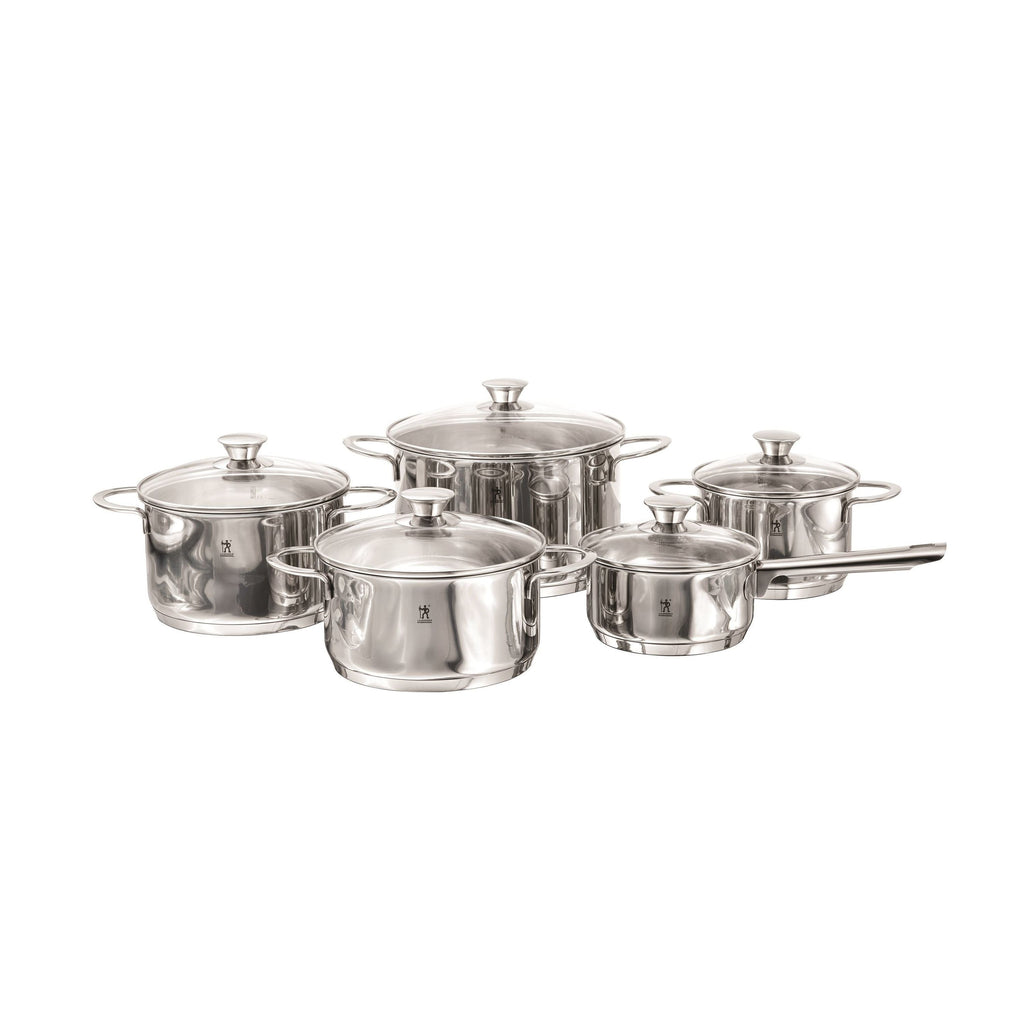 HENCKELS Biarritz 10 Piece 18/10 Stainless Steel Cookware Set