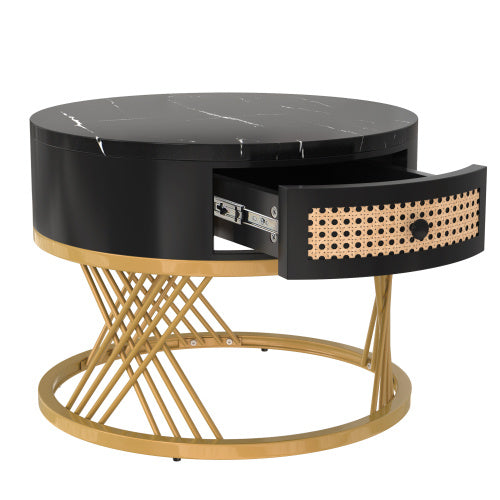 Fibreboard Metal Round Coffee Table