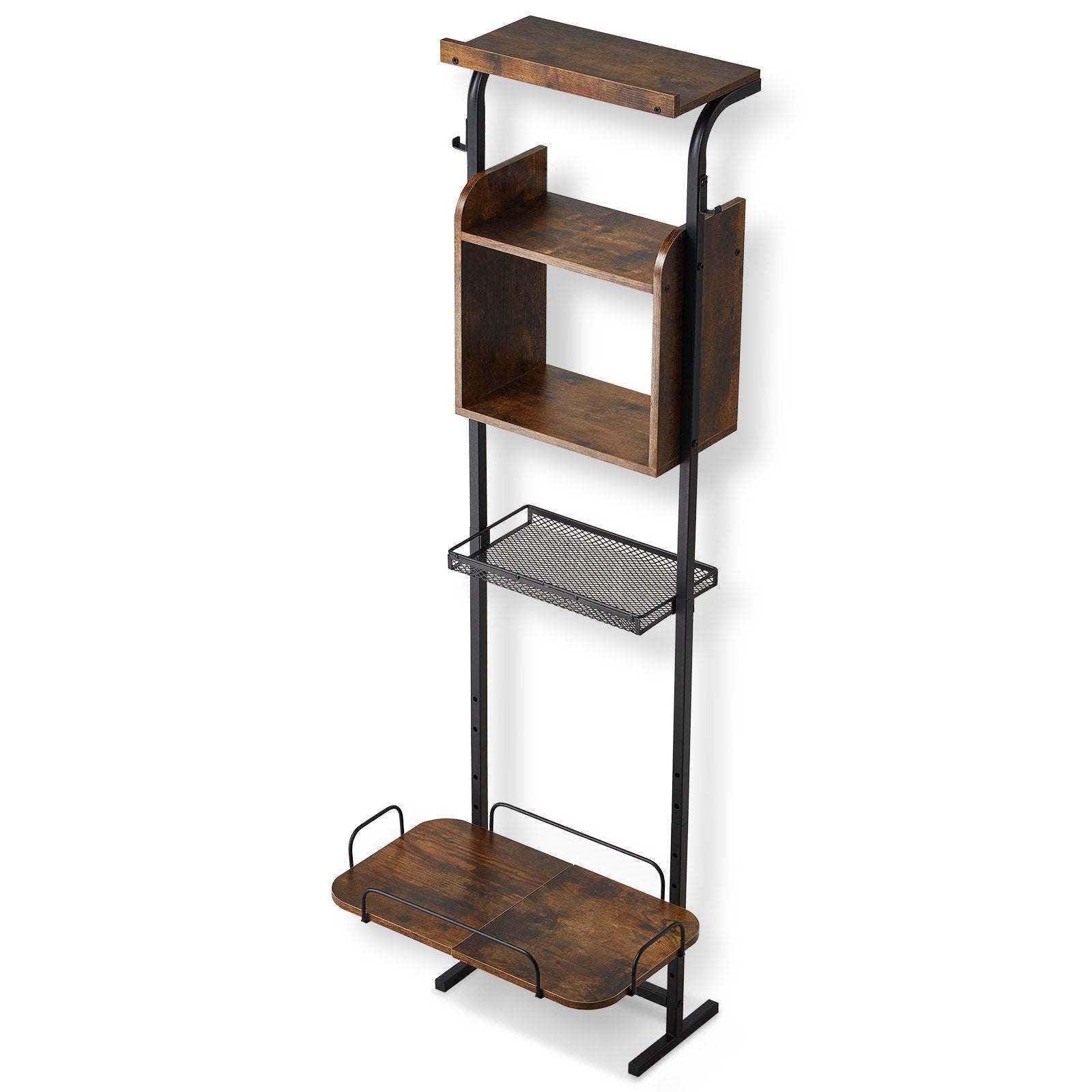 Pet Feeding Station With Storage Dog Food Toy Organizer Raised Dog Bowls