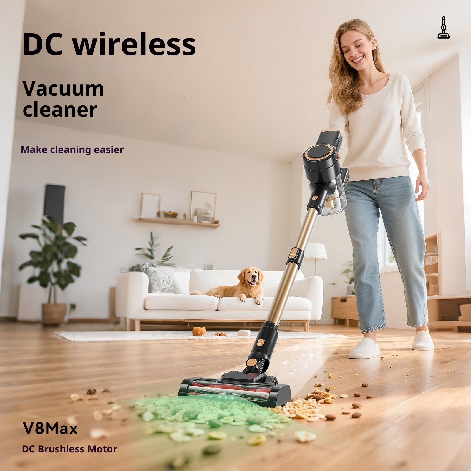 180W Brushless Vacuum Cleaner Household 20kpa Large Suction Handheld