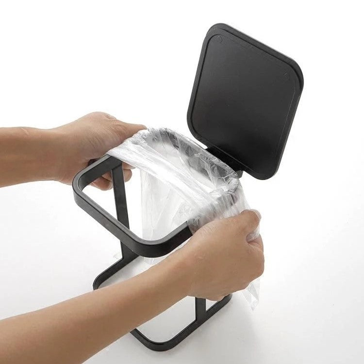 Desktop trash can flip trash can