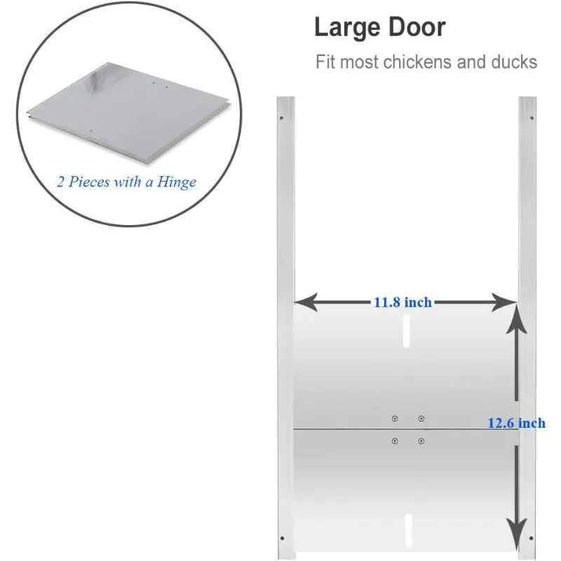 Automatic Chicken Coop Smart Door Compatible With Alexa, Google Assistant, Home Assistant, Tuya - WiFi Electric Opener