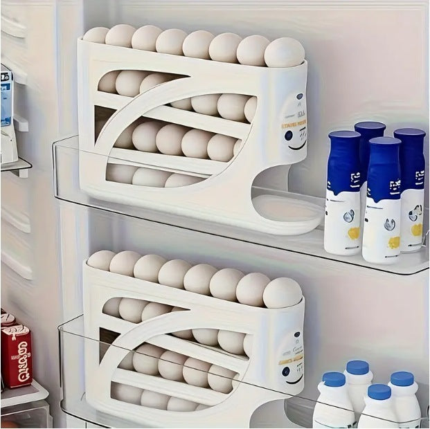 Rolling Slide Egg Storage Box For Refrigerator