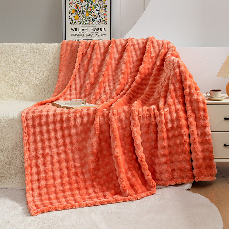 Bubble Flannel Blanket Air Conditioner Sofa Blanket