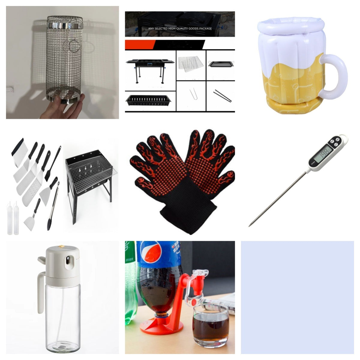 Outdoor Charcoal BBQ Tools Grill Utensils