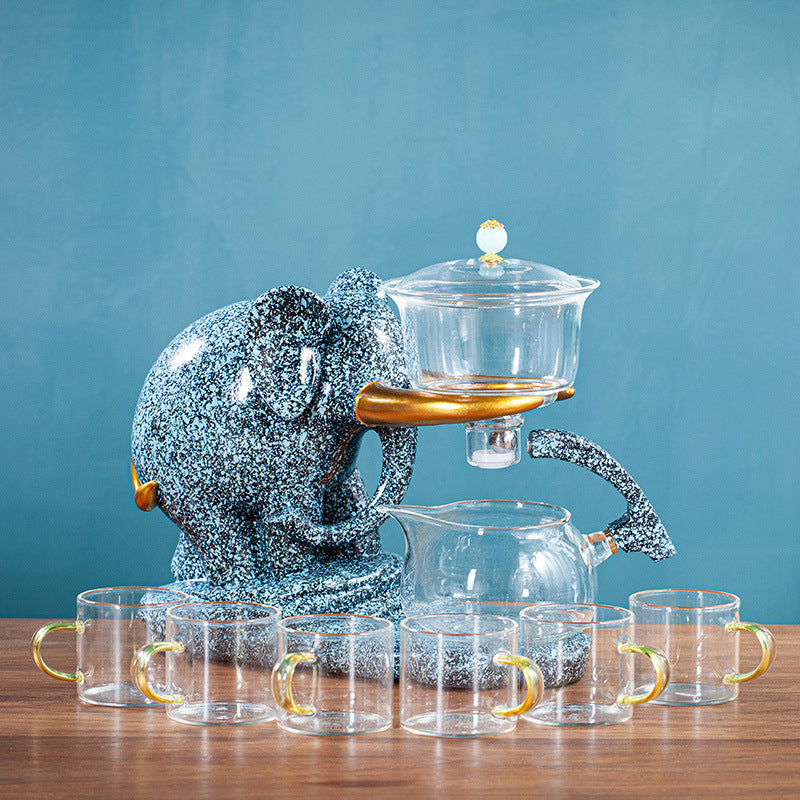 Glass Kung Fu Tea Set Home Jixiang Lazy Automatic Tea Set Office Tea Infuser Company Activity Gifts