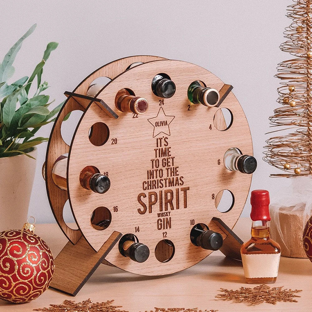 Christmas Tree Wooden Wine Rack Wine Holders Kitchen Assembled Display Stand Organizer Bar Storage Bar Wine Cabinet Accessories