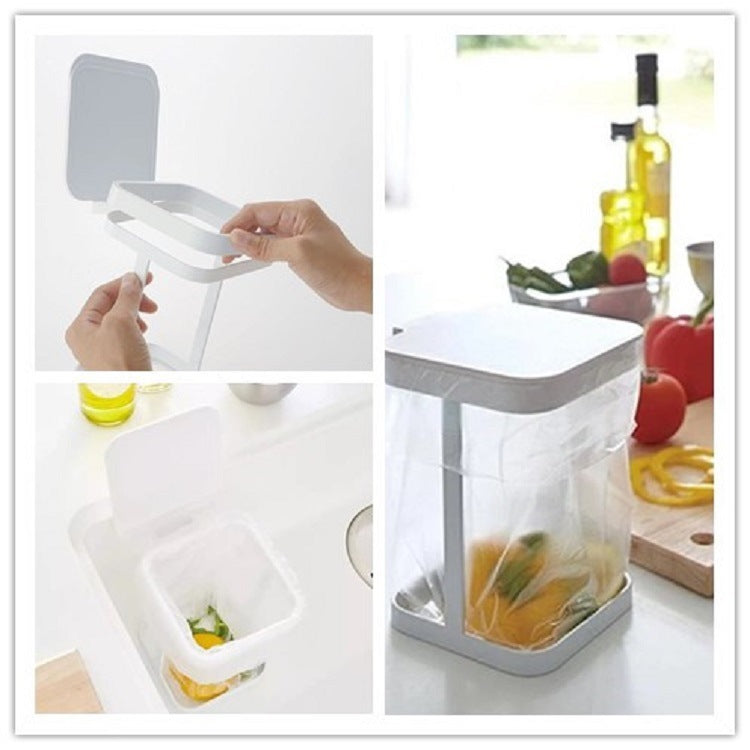 Desktop trash can flip trash can