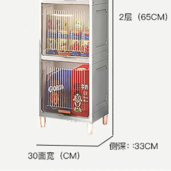 Advanced modern plastic kitchen cabinets, clamshell storage cabinets, home furniture, floor racks, multi-layer storage cabinets