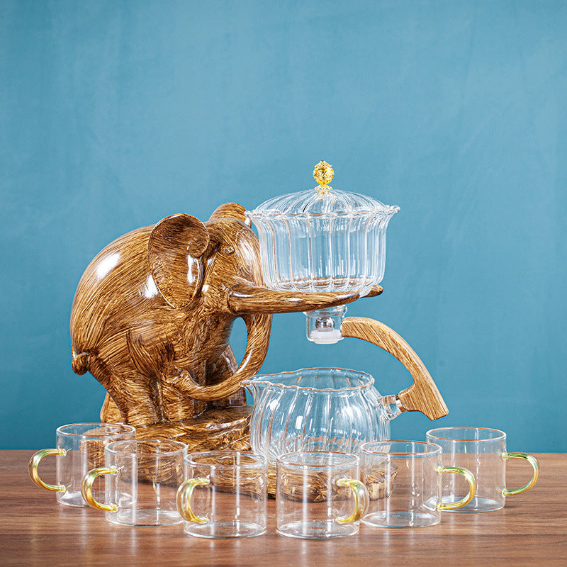 Glass Kung Fu Tea Set Home Jixiang Lazy Automatic Tea Set Office Tea Infuser Company Activity Gifts