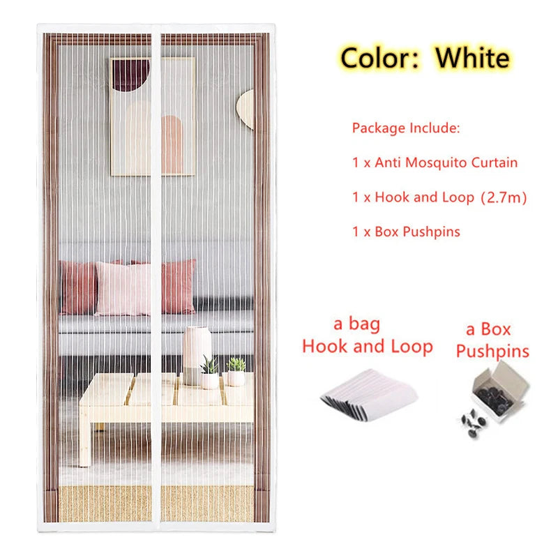 Hot Summer Anti Mosquito Insect Fly Bug Curtains Magnetic Net Mesh Automatic Closing Door Screen Kitchen Curtain