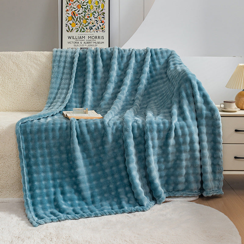 Bubble Flannel Blanket Air Conditioner Sofa Blanket