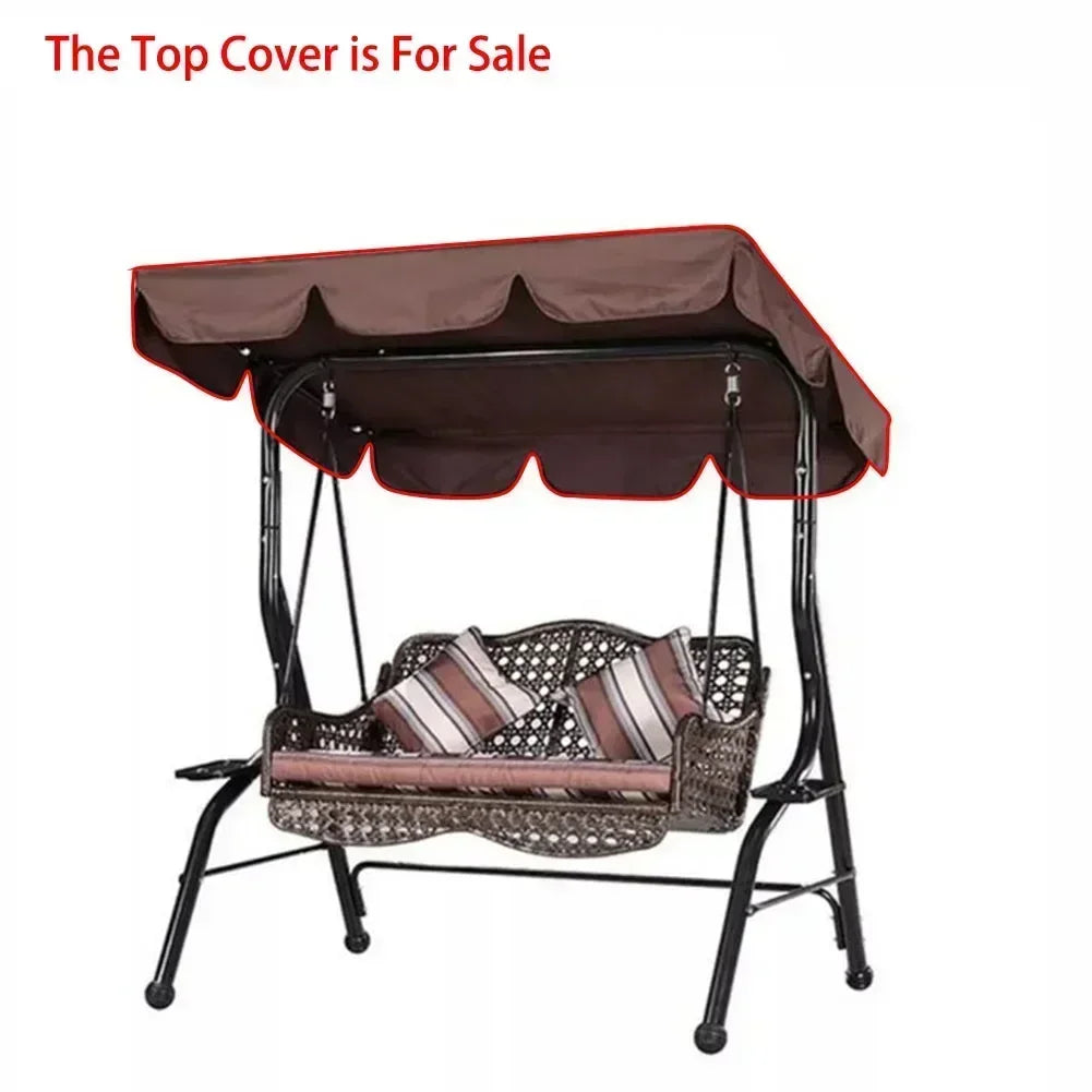 1pc Garden Swing Chair Top Cover Awning Top Rain Cover Canopy Swings Roof Canopy 164*114*15cm Garden Furniture Accessories