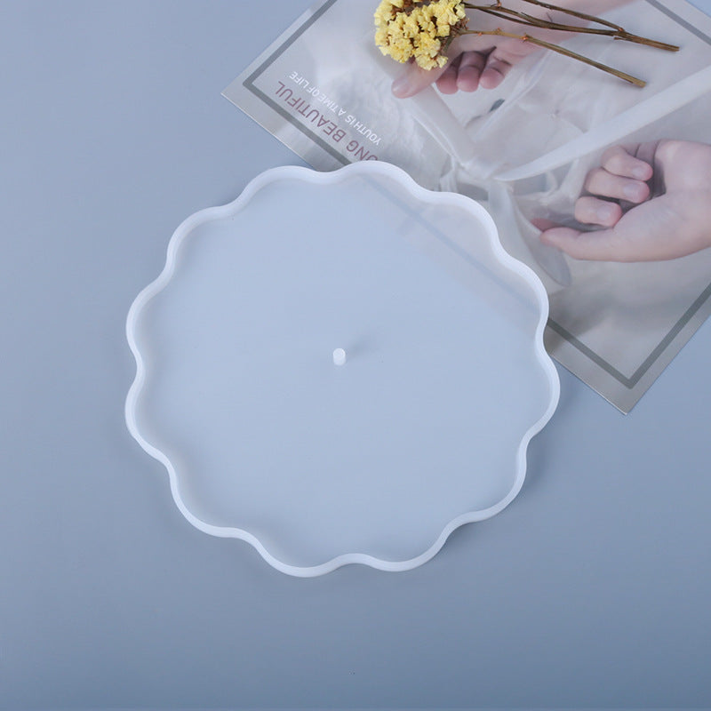 Three-layer Flower-shaped Tray, Fruit Tray, Tea Tray, Set Table, Fruit Silicone Abrasives