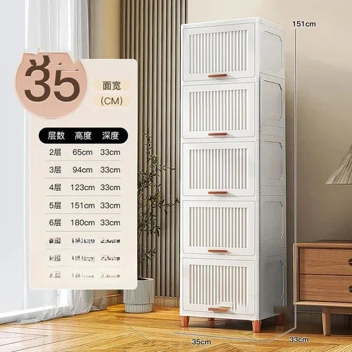 Advanced modern plastic kitchen cabinets, clamshell storage cabinets, home furniture, floor racks, multi-layer storage cabinets