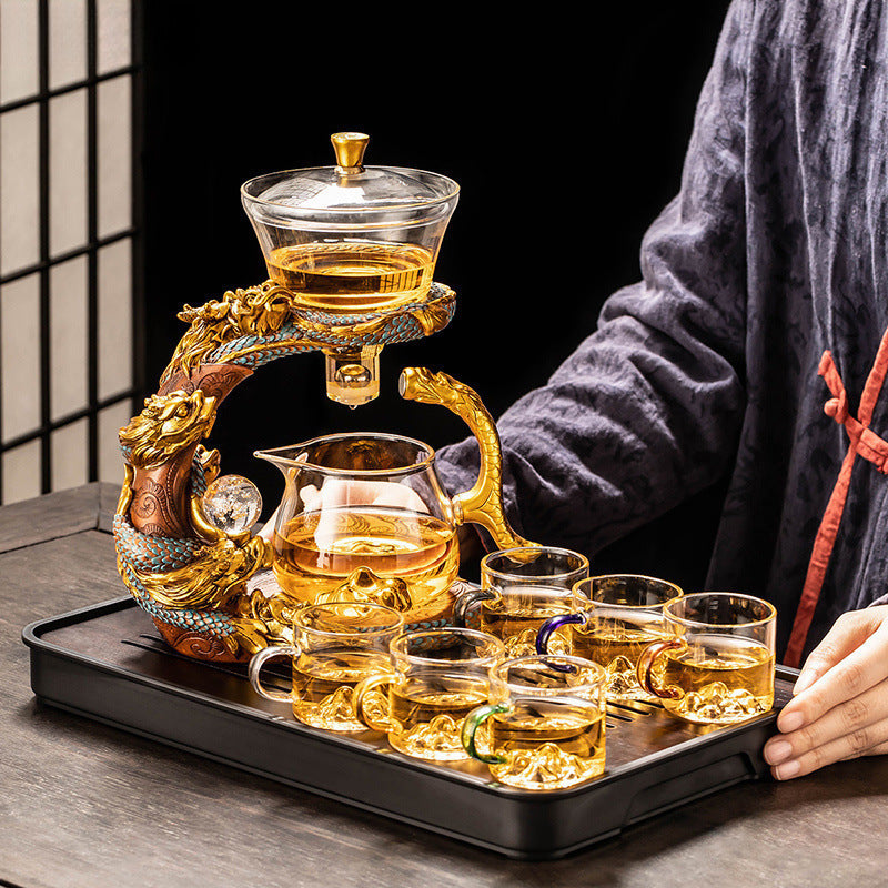 Glass Automatic Tea Set Home Lazy