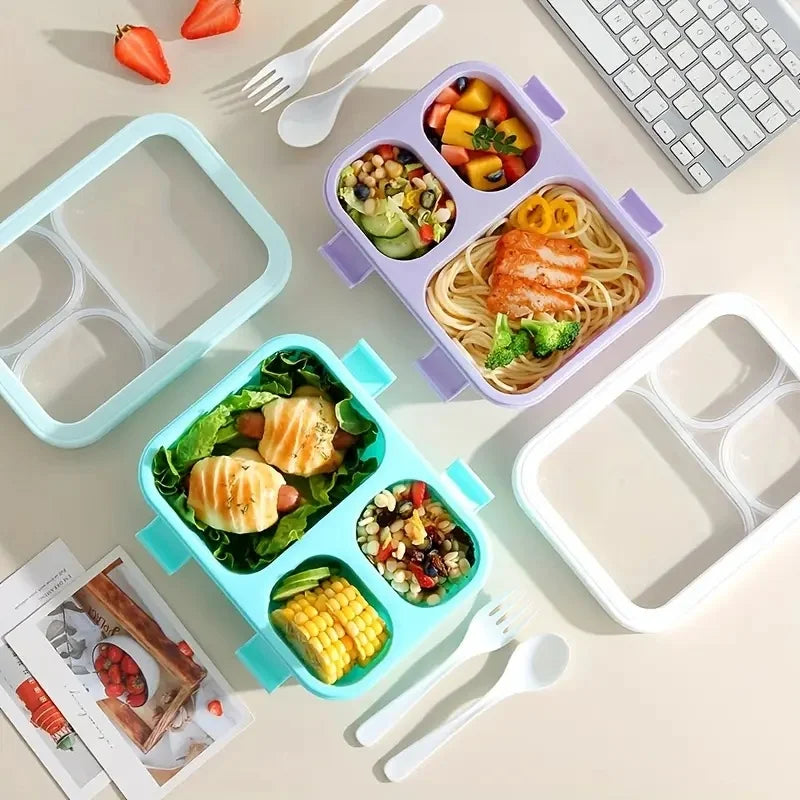 Bento Box Leakproof Lunch Food Storage with Stackable Design Carry Handles Office School for Kitchen Restaurant Use Lunch Box